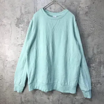 E339 구제 의류 트레이닝복 맨투맨 민트 무지 90s Y2K