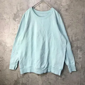 E342 구제 의류 트레이닝복 맨투맨 민트 무지 90s Y2K