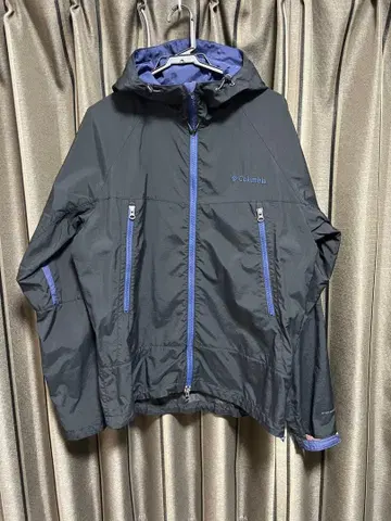 컬럼비아 나일론 자켓 블랙 x 블루 L 사이즈