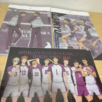 하이큐!! 시라토리자와 학원 고교 클리어 파일 3장 세트