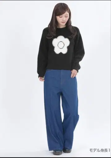 마리콴트 mary quant 퍼 데이지 라메 니트 풀오버