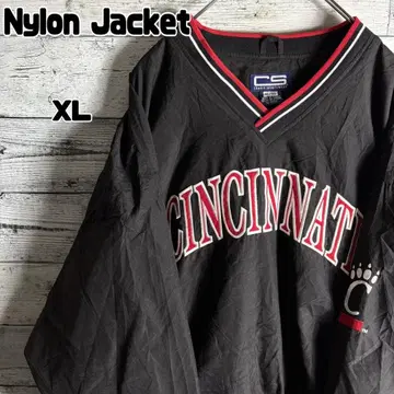 CINCINNATI 나일론 풀오버 전체 자수 블랙 남성용 XL