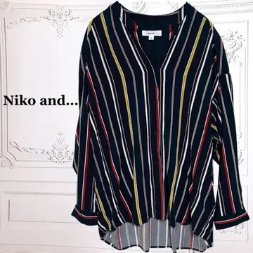 [니코앤드] 셔츠 블라우스 [F] 네이비 네이비 멀티 스트라이프 스키퍼