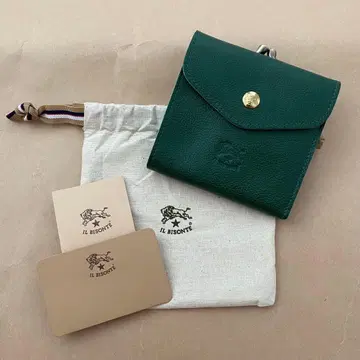 가마구치 파우치 3단 폴더형 지갑 코인 케이스 동전 지갑 그린