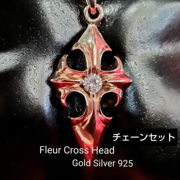 골드 실버 크로스 목걸이 GOLD SILVER 925