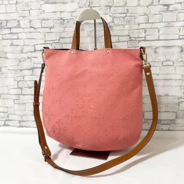 새상품급 러셋 2way 토트백 캔버스 x 가죽 일본제 모노그램 올 패턴