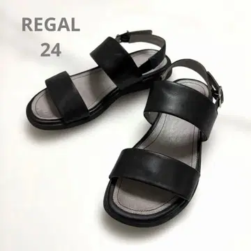 REGAL 리갈 스트랩 샌들 컴포트 블랙 가죽 24