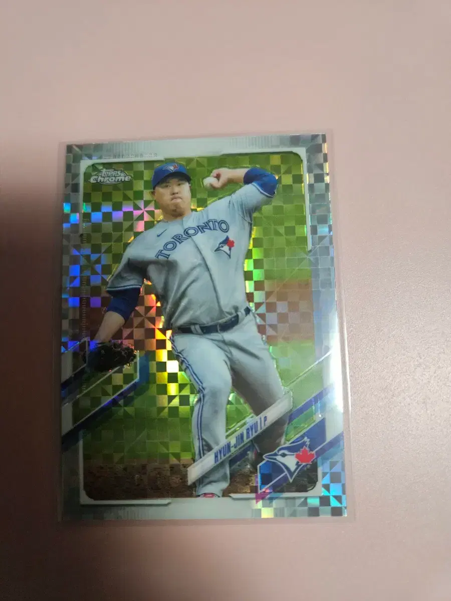 류현진 2021 Topps Chrome Xfractor 카드