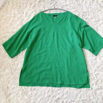 EVEX by KRIZIA 삼양상회 풀오버 블라우스 그린 40