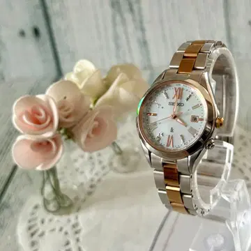 [레어] SEIKO 루키아 손목시계 1B35-0AA0 전파 솔라 티타늄제