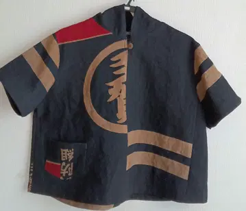 빈티지 원단 리메이크 소방단 반텐 후드 블라우스