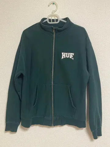 HUF 다크 그린 집업 맨투맨
