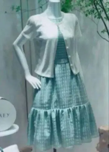 폭시 부티크 코튼 린넨 원피스 42 민트 컬러