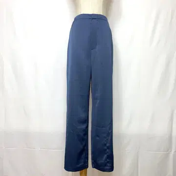 UNIQLO 새틴풍 스트레이트 팬츠 M 허리밴딩 세련된 캐주얼