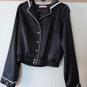 허니 시나몬 자켓 블랙 레이스 크롭 자켓