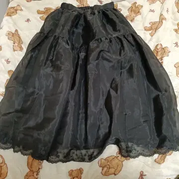 디즈니 미니 마우스 블랙 플레어 스커트