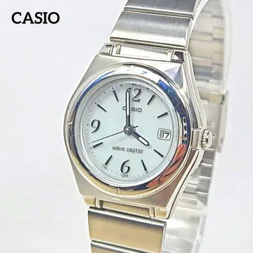 [ 작동품 ] 카시오 웨이브셉터 여성용 솔라 전파 손목시계 데이트