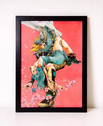 [액자 포함 포스터] 죠죠의 기묘한 모험 자이로 체펠리 포스터 JOJO