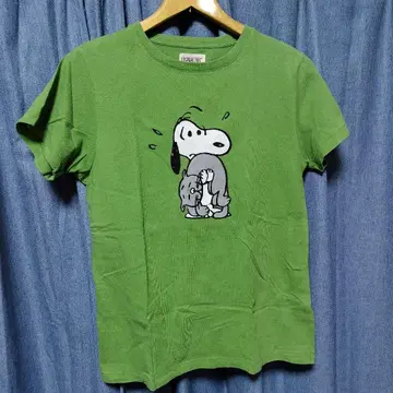 PEANUTS 스누피 티셔츠 그린