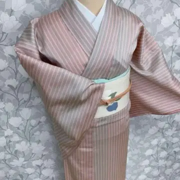 순수 실크 레어 단옷감 비 오는 날 기모노 미사용품