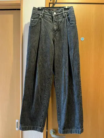 NEON SIGN 와이드 데님 슬랙스 Used 블랙 42