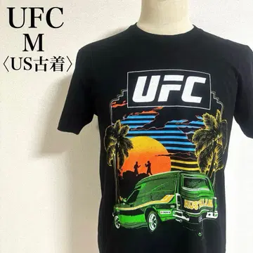 UFC 유에프씨 선셋 자동차 그래픽 T셔츠 블랙 새상품급 US 구제 의류