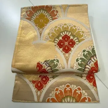 후쿠로 오비 오비 부채 문양 금지 고전 패턴 포멀 0416-23-H