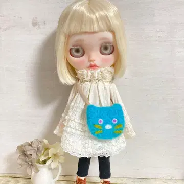 브라이스 가방 백 숄더 미니어처 인형 고양이 털실