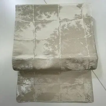 후쿠로 오비 오비 이치마츠 문양 미색 직조 무늬 캐주얼 0416-31-H