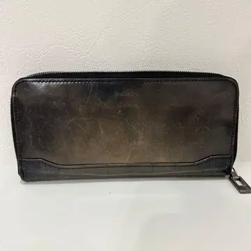 유하크 라운드 지퍼 롱 지갑 콤비 송아지 가죽 엑조틱