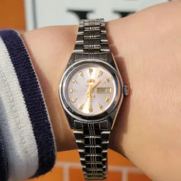 작동 ORIENT 스타 자동 손목시계 박스 보증서 포함 여성용 데이데이트