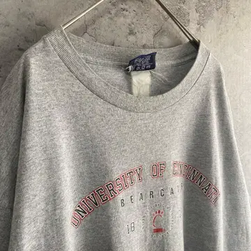 90's~ 잔스포츠 USA 구제 의류 칼리지 로고 삼단 프린트 T셔츠 L