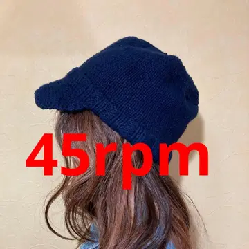 [진품 레어] 45rpm 네이비 나염 네이비 니트 모자 니트 캡 빈티지