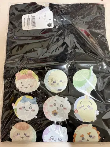 치이카와(먼작귀) 모구모구 본포 T셔츠 M 블랙