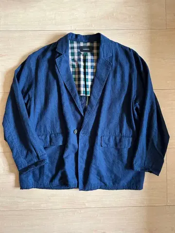 Johnbull S 시리즈 하드 맨 리넨 자켓 네이비 일본제 새상품급