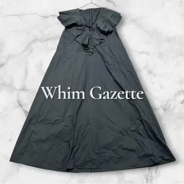 Whim Gazette 넥 프릴 원피스 슬리브리스 코튼 100