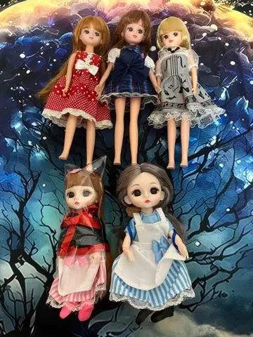 5체 인형 세트 리카짱 인형 3체 다이소 유키짱 인형 2체