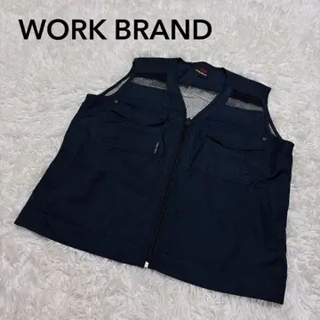 메쉬 베스트 낚시용 조끼 작업옷 네이비 워크 브랜드 M