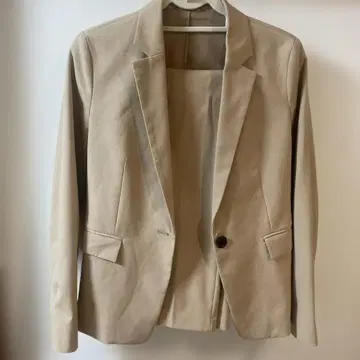 GU 워셔블 수트 세트 베이지 자켓 M 팬츠 L