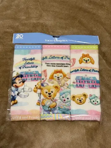 더피&프렌즈 20주년 미니 타월 3개 세트