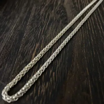 멕시칸 주얼리 실버 925 목걸이 편직 빈티지 60cm 슬림