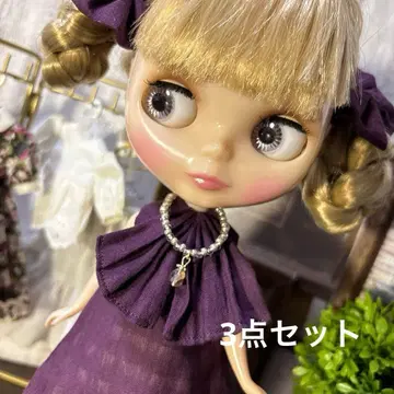 네오 브라이스 원피스 비즈 목걸이 머리끈 3종 세트