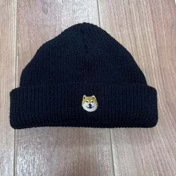 잊을 수 없어 니트 모자 굿즈 모자 시바견 블랙 블랙