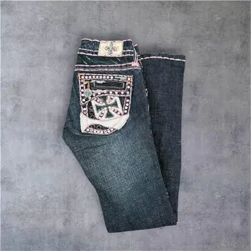 LAGUNA BEACH 데님 큐빅 y2k 헤이세이 갸루