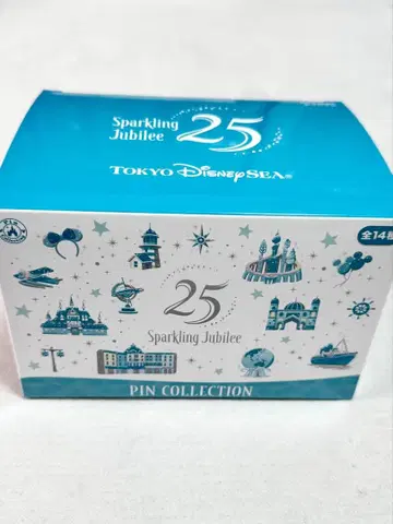 도쿄디즈니씨 25주년 핀 배지 컴플리트 박스 미키 미니