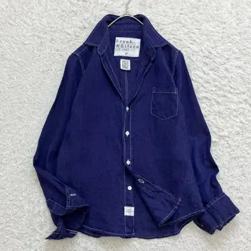 컨디션 최상 프랭크앤아이린 린넨 발리 긴팔 셔츠 네이비