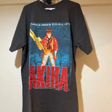 AKIRA 아키라 XL 카네다 테츠오 USA제 T셔츠 싱글 스티치 블랙