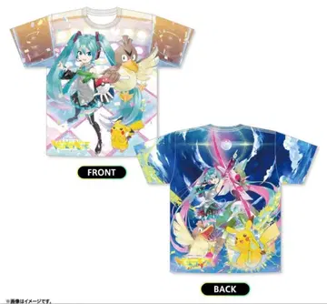 포켓몬 미쿠 풀 그래픽 T셔츠 하츠네 미쿠 포켓몬