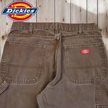 04M884 Dickies 다크 브라운 덕 와이드 페인터 팬츠
