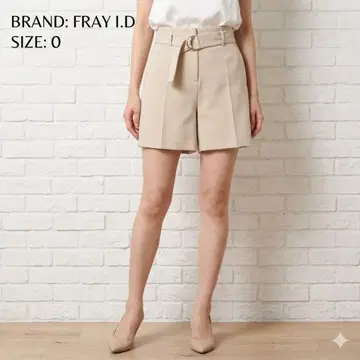 [새상품급] FRAY I.D 프레이 아이디 벨트 포함 하이웨스트 숏팬츠